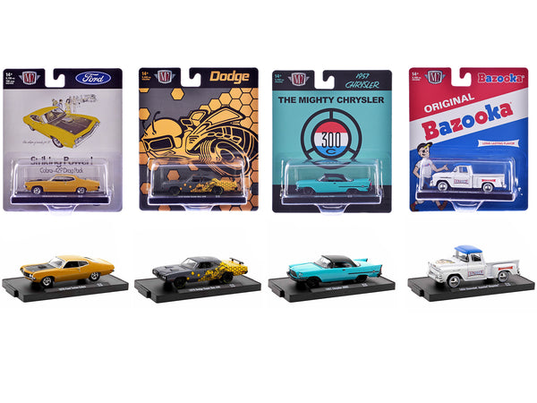 "Auto-Drivers" Set of 4 pieces in Blister Packs Release 119 Limited Edition to 9450 pieces Worldwide 1/64 Diecast Model Cars by M2 Machines "Auto-Drivers" Set of 4 pieces in Blister Packs Release 119 Limited Edition to 9450 pieces Worldwide 1/64 Diecast Model Cars by M2 Machines