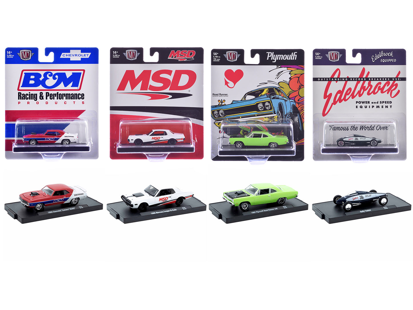 "Auto-Drivers" Set of 4 pieces in Blister Packs Release 121 Limited Edition to 9450 pieces Worldwide 1/64 Diecast Model Cars by M2 Machines free shipping USA