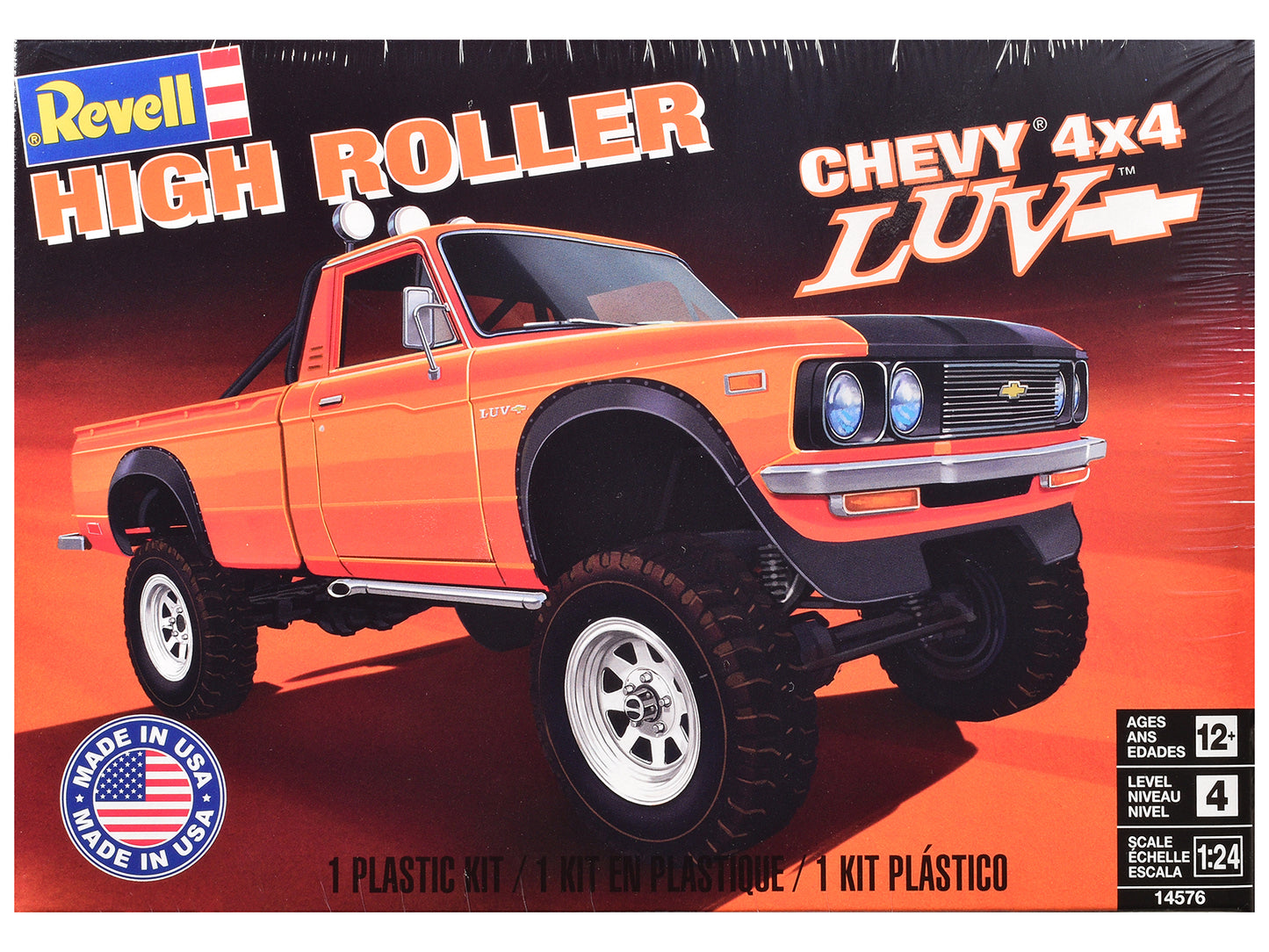 Level 4 Model Kit Chevrolet LUV 4x4 Pickup Truck "High Roller" 1/24 Scale Model by Revell