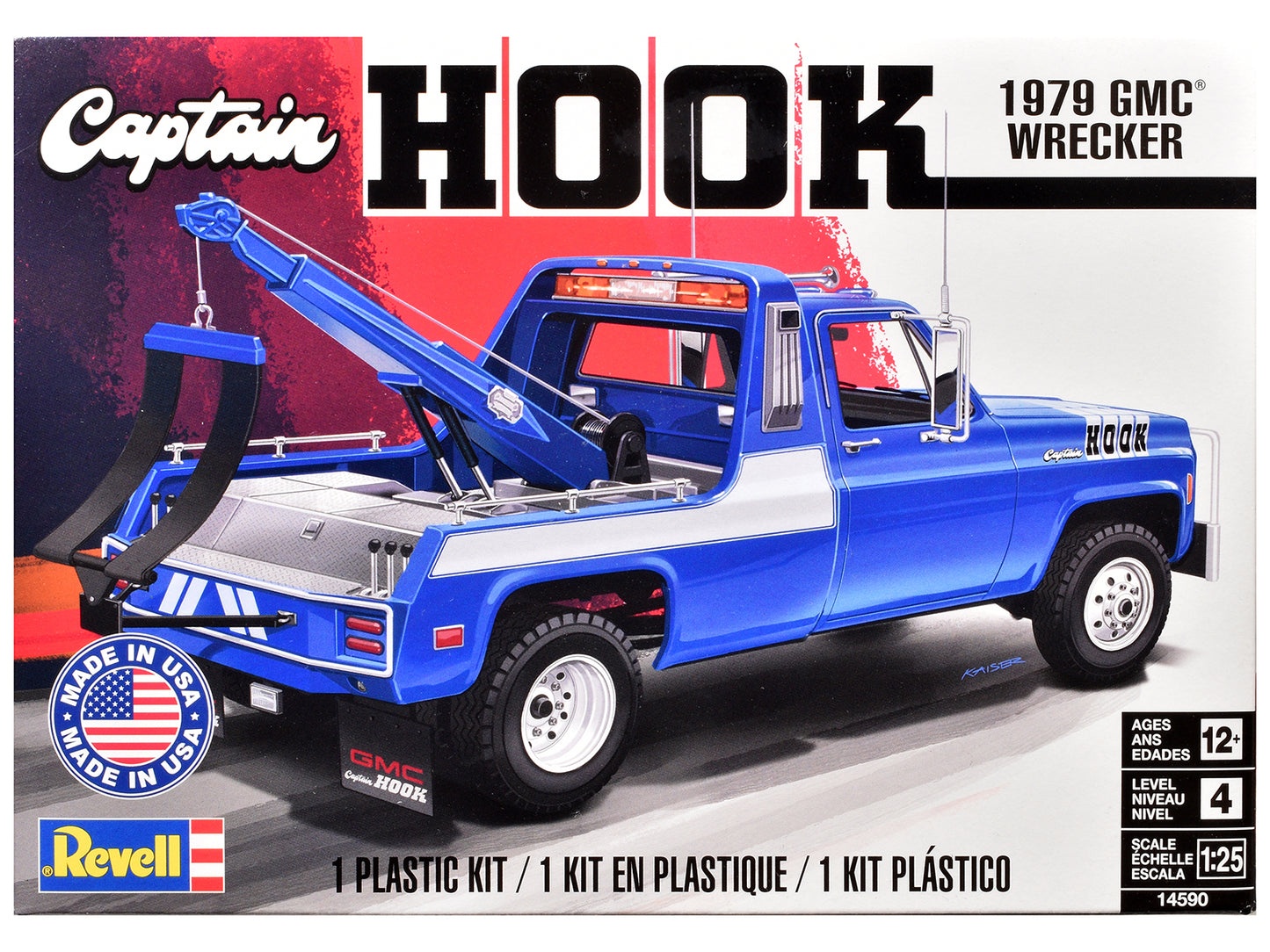 Level 4 Model Kit 1979 GMC Wrecker Tow Truck "Captain Hook" 1/25 Scale Model by Revell