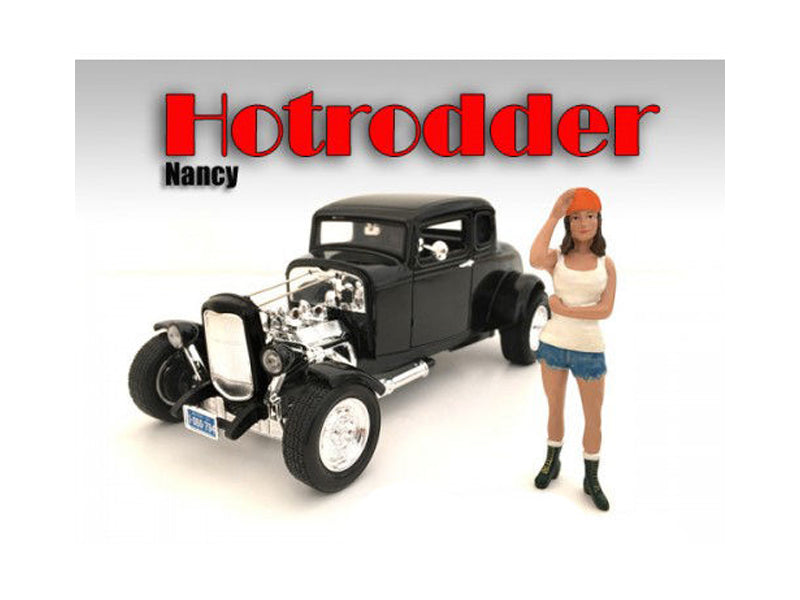 "Hotrodders" Nancy Figure For 1:18 Scale Models by American Diorama - Use code SHOPAPP15 to get 15 percent off