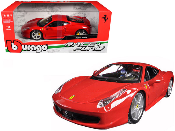 Ferrari 458 Italia Red 1/24 Diecast Model Car by Bburago Ferrari 458 Italia Red 1/24 Diecast Model Car by Bburago