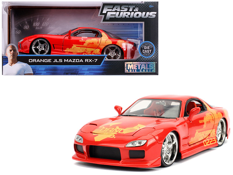 Orange Julius' Mazda RX-7 "Fast & Furious" Movie 1/24 Diecast Model Car by Jada free shipping USA