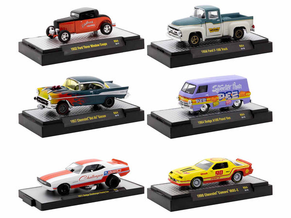 "Auto Meets" Set of 6 Cars IN DISPLAY CASES Release 84 Limited Edition 1/64 Diecast Model Cars by M2 Machines "Auto Meets" Set of 6 Cars IN DISPLAY CASES Release 84 Limited Edition 1/64 Diecast Model Cars by M2 Machines