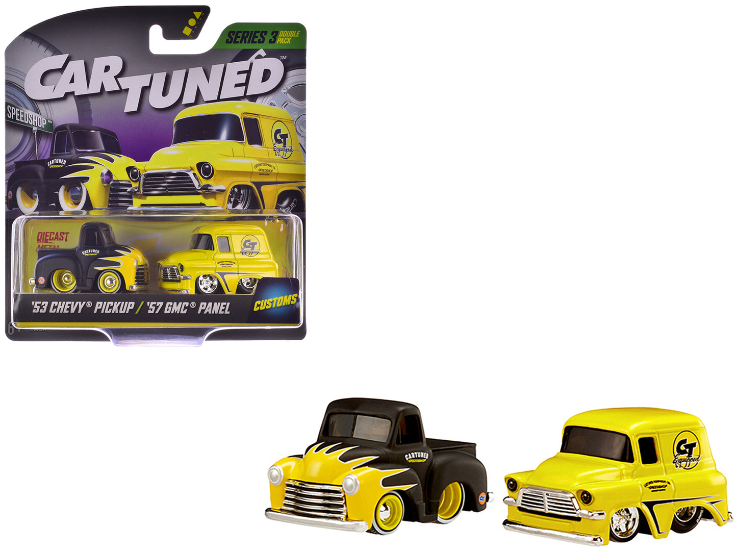 "Customs" Series 3 Double Pack Set of 2 Cars Diecast Model Cars by CarTuned - Use code SHOPAPP15 to get 15 percent off