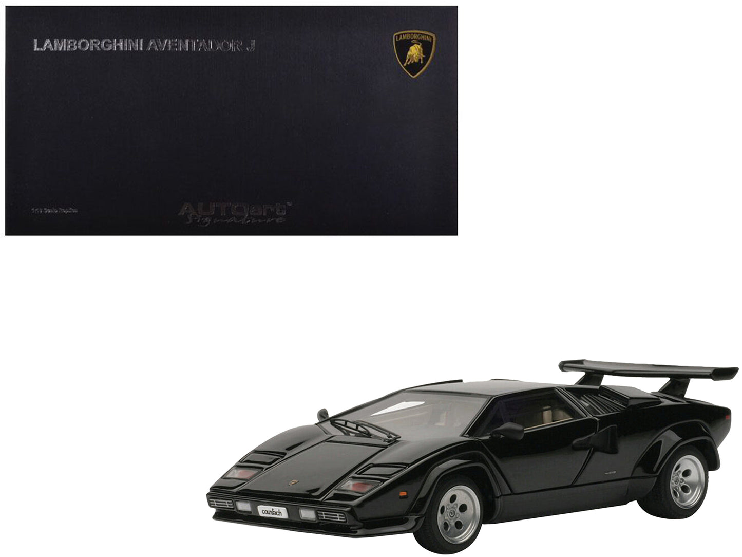 Lamborghini Countach 5000S Black 1/43 Diecast Model Car by Autoart
