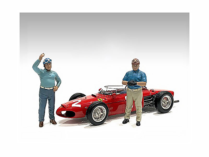 "Racing Legends" 50's Set of 2 Diecast Figures for 1/43 Scale Models by American Diorama - Use code SHOPAPP15 to get 15 percent off