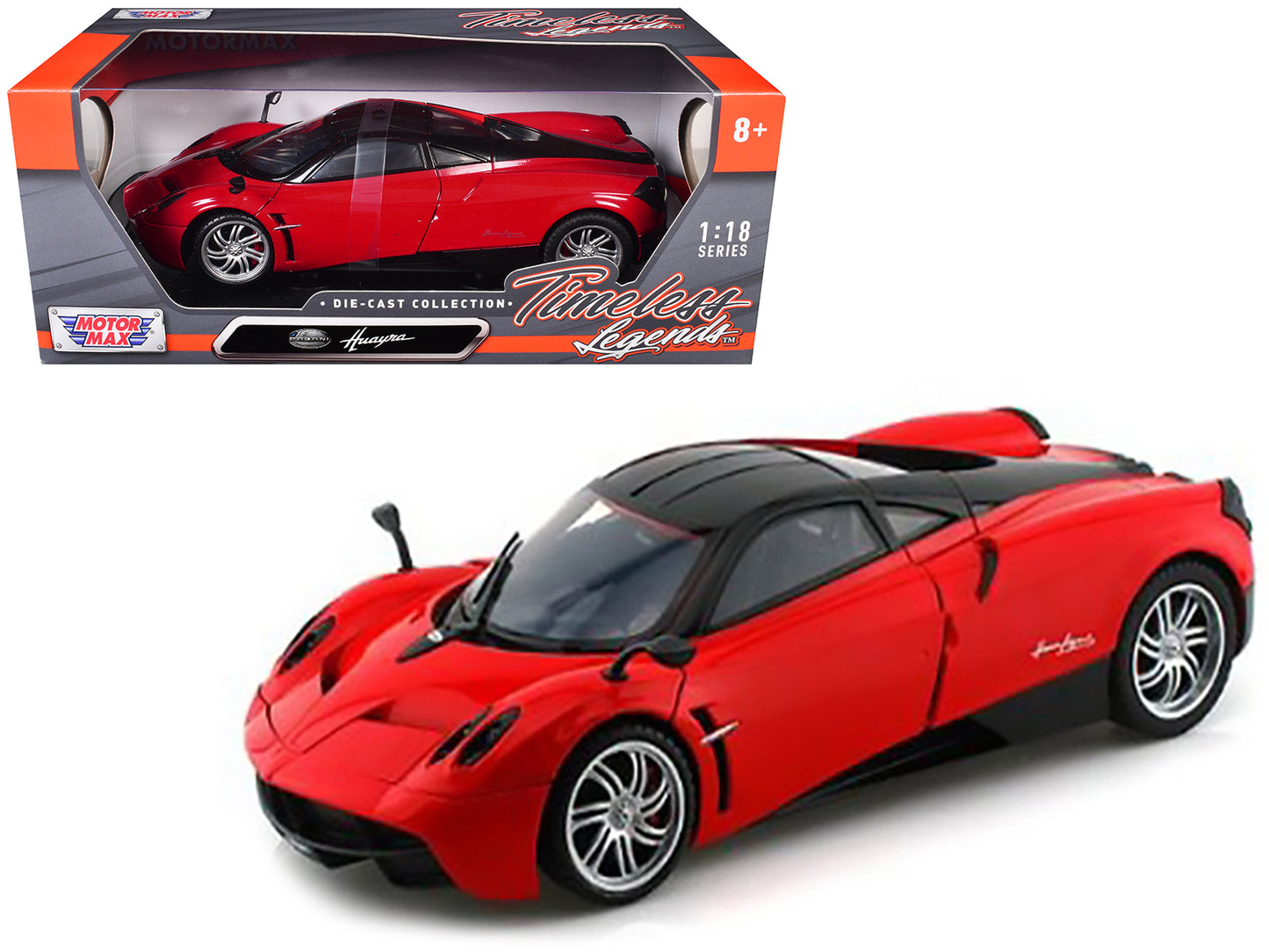 Pagani Huayra Red 1/18 Diecast Car Model by Motormax
