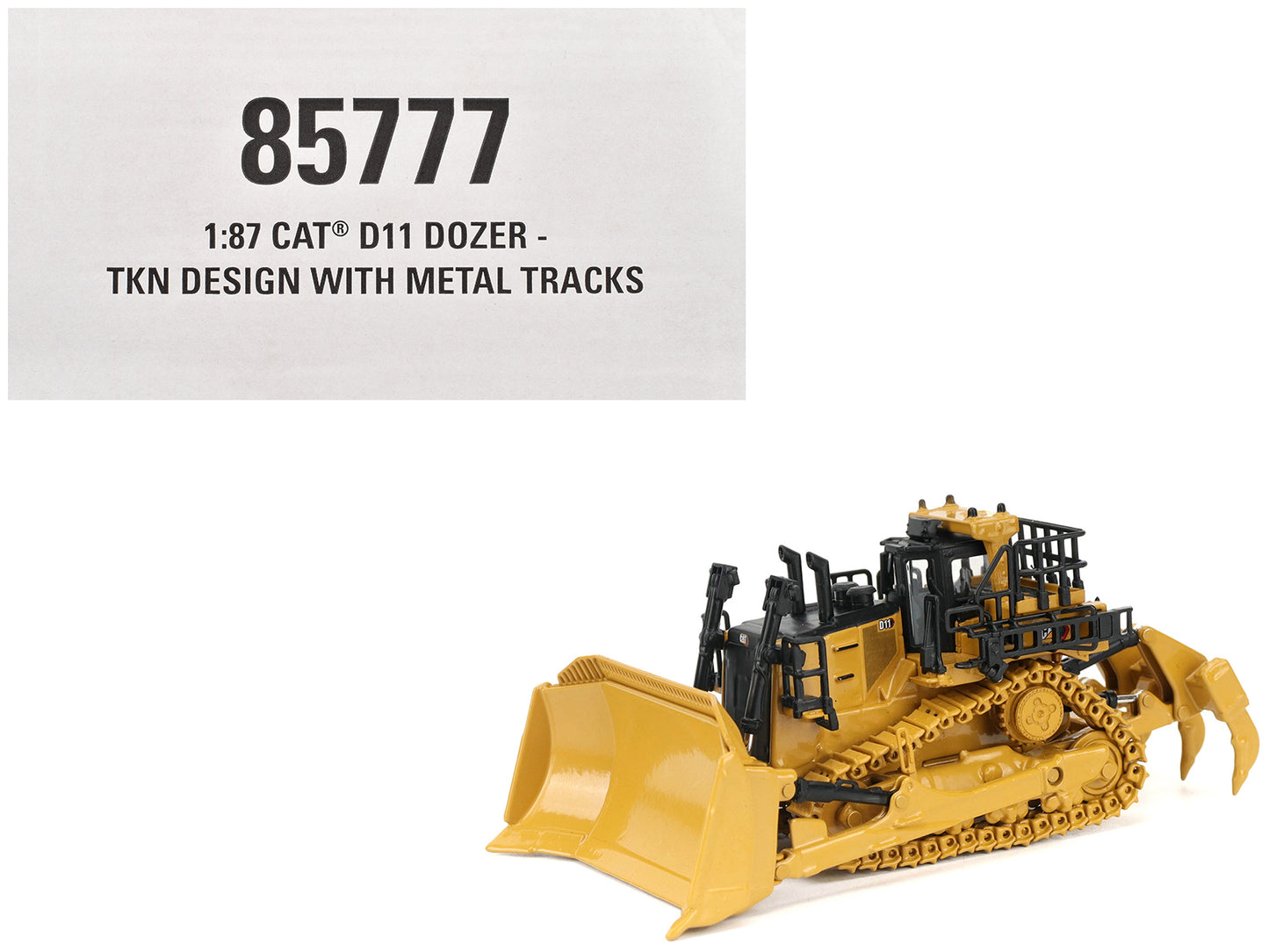 CAT Caterpillar D11 Track Type Dozer TKN Design Yellow "High Line" Series 1/87 (HO) Diecast Model by Diecast Masters