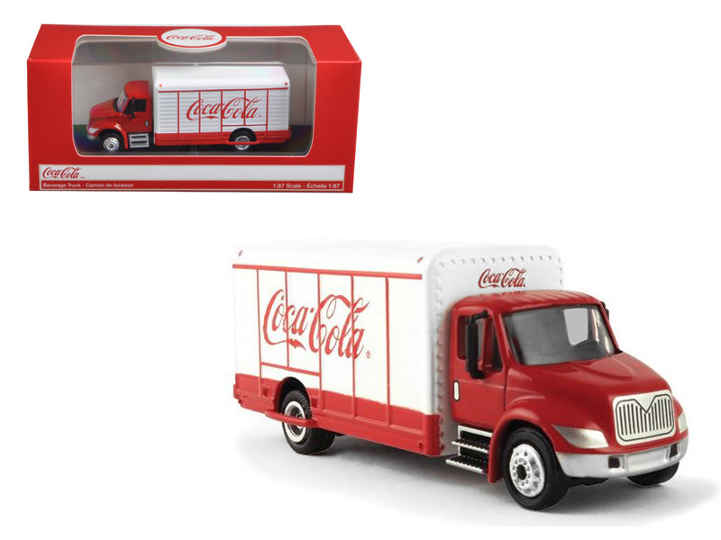 "Coca-Cola" Beverage Truck Red and White 1/87 Diecast Model by Motorcity Classics - Use code SHOPAPP15 to get 15 percent off