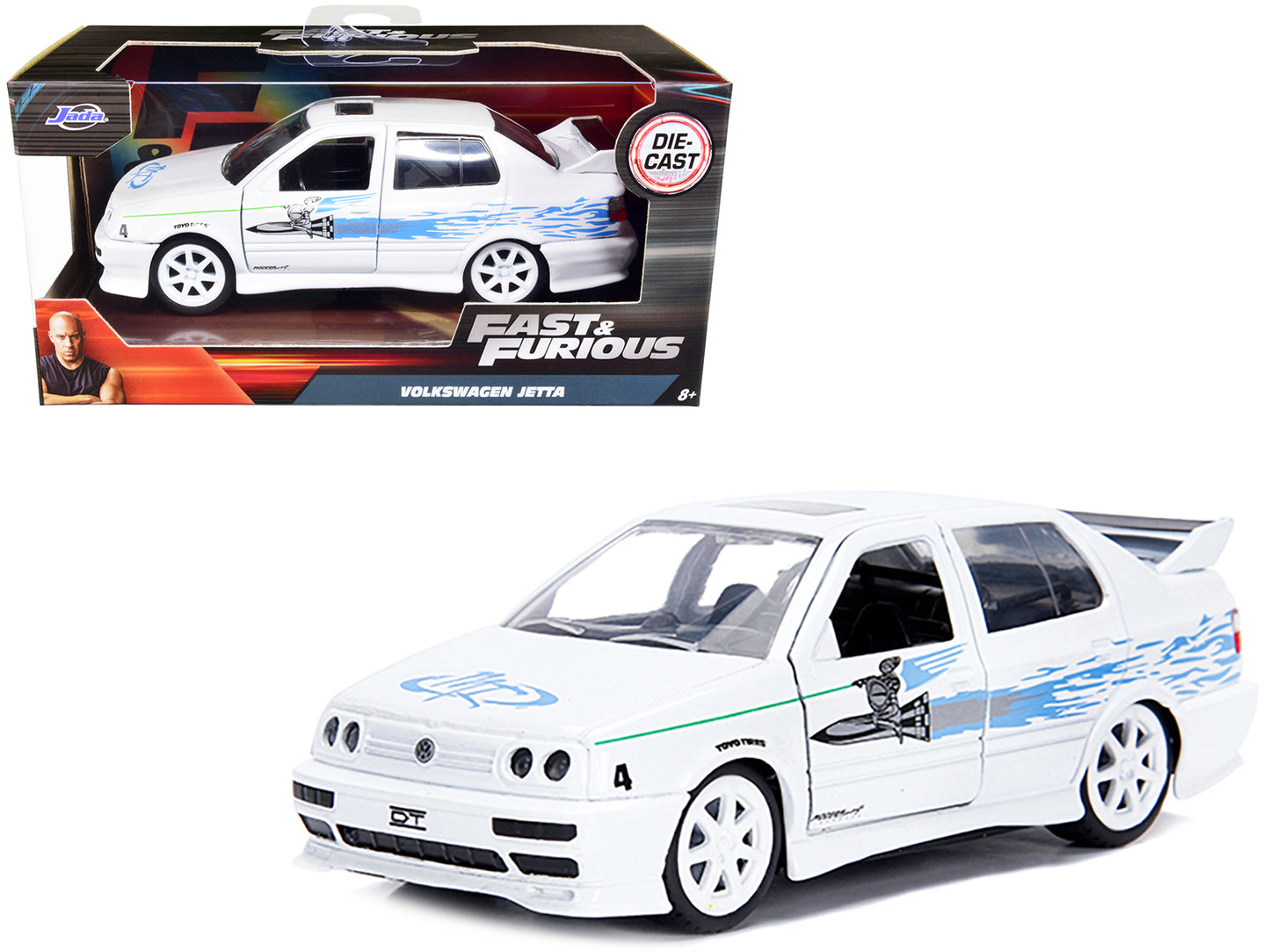 Jesse's Volkswagen Jetta White "Fast & Furious" Movie 1/32 Diecast Model Car by Jada