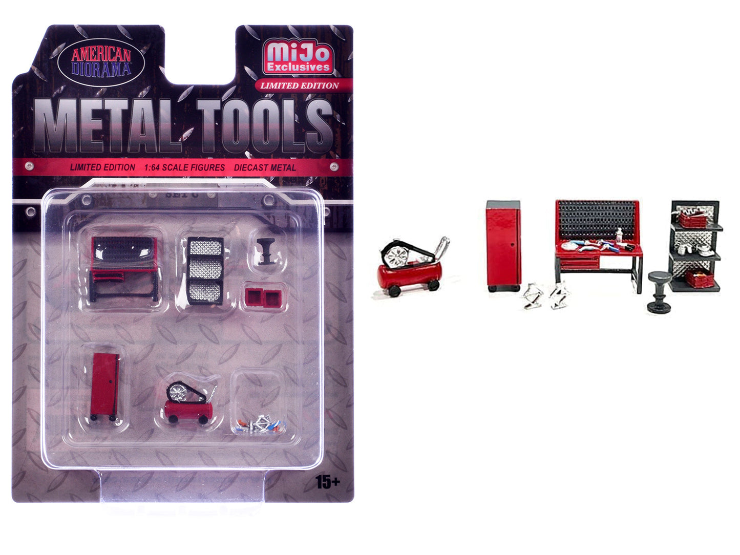"Metal Tools" Set C of 7 Pieces Limited Edition 1/64 Scale Models by American Diorama