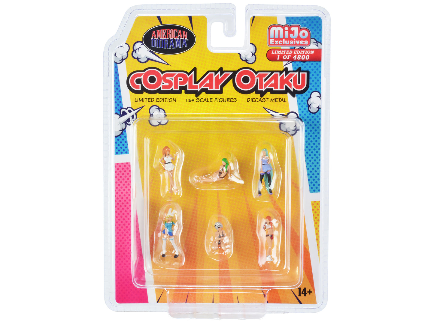 "Cosplay Otaku" 6 piece Diecast Figure Set Limited Edition to 4800 pieces Worldwide for 1/64 Scale Models by American Diorama - Use code SHOPAPP15 to get 15 percent off
