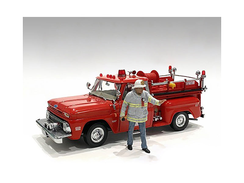 "Firefighters" Fire Captain Figure for 1/24 Scale Models by American Diorama - Use code SHOPAPP15 to get 15 percent off