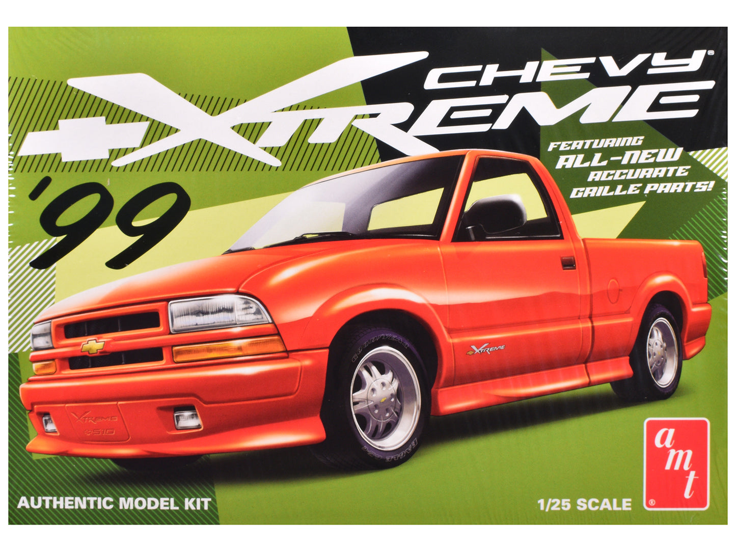 Skill 2 Model Kit 1999 Chevrolet S-10 Xtreme Pickup Truck 1/25 Scale Model by AMT