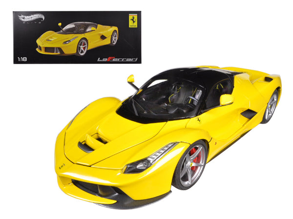 Ferrari LaFerrari F70 Hybrid Yellow with Black Top "Elite Edition" Series 1/18 Diecast Model Car by Hot Wheels Ferrari LaFerrari F70 Hybrid Yellow with Black Top "Elite Edition" Series 1/18 Diecast Model Car by Hot Wheels