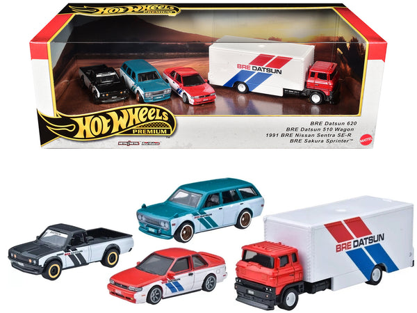"BRE" Set of 4 pieces Series Hot Wheels "Premium" 2024 Series U Diecast Model Cars by Hot Wheels "BRE" Set of 4 pieces Series Hot Wheels "Premium" 2024 Series U Diecast Model Cars by Hot Wheels