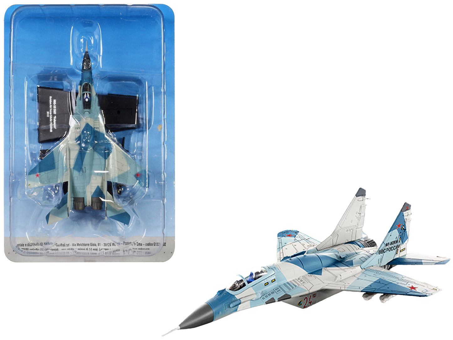 Mikoyan MiG-29 SMT "Fulcrum" Fighter Aircraft "AvGr 7000 AvB" (2012) Russian Air Force 1/100 Diecast Model by Hachette Collections - Use code SHOPAPP15 to get 15 percent off
