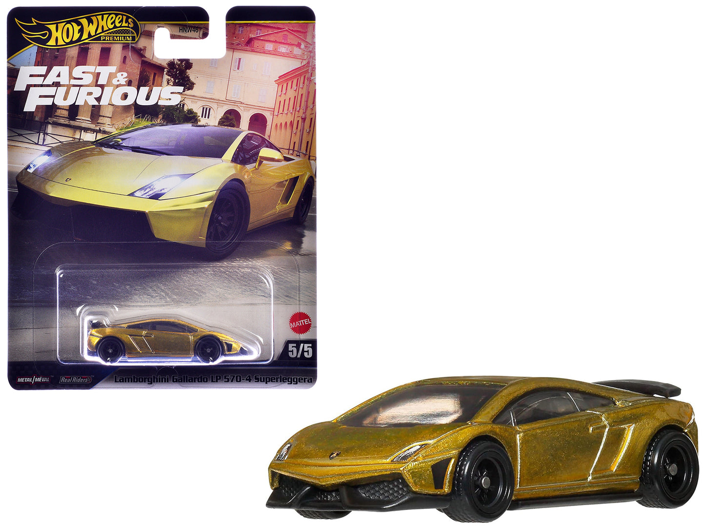 Lamborghini Gallardo LP 570-4 Superleggera Gold Metallic "Fast X" (2023) Movie "Fast & Furious" Series Diecast Model Car by Hot Wheels