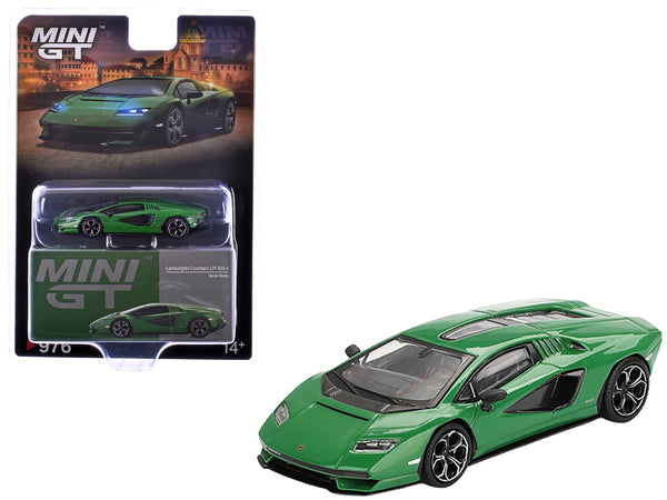 Lamborghini Countach LPI 800-4 Verde Medio Green Limited Edition 1/64 Diecast Model Car by Mini GT Lamborghini Countach LPI 800-4 Verde Medio Green Limited Edition 1/64 Diecast Model Car by Mini GT