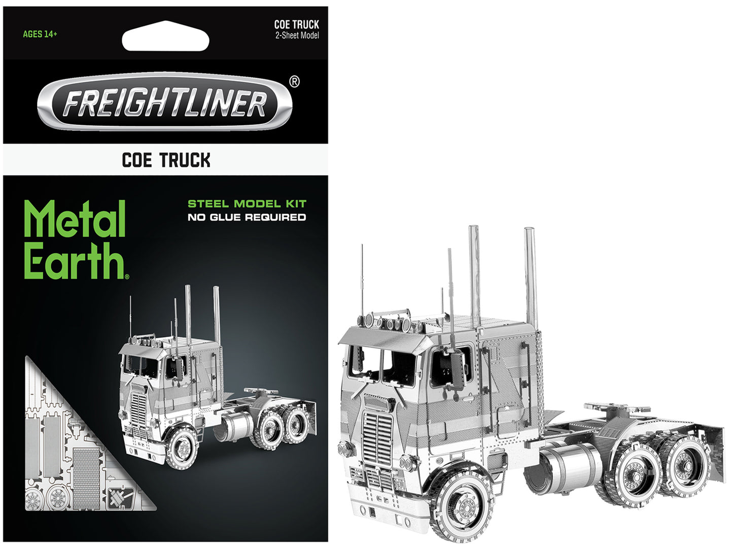 Model Kit Freightliner COE Truck (Challenging Difficulty) Steel Model by Metal Earth - Use code SHOPAPP15 to get 15 percent off