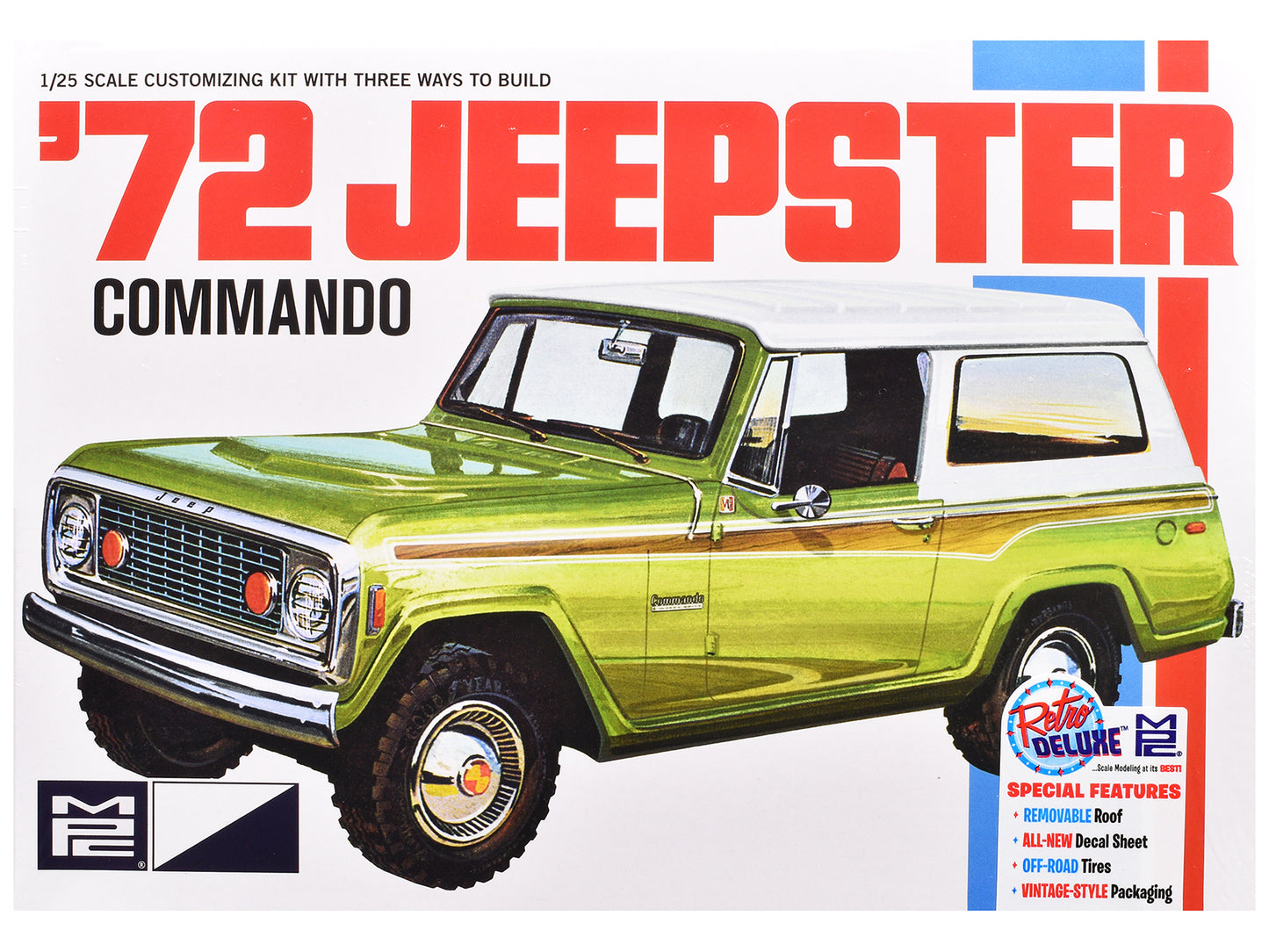 Skill 2 Model Kit 1972 Jeep Jeepster Commando 1/25 Scale Model by MPC