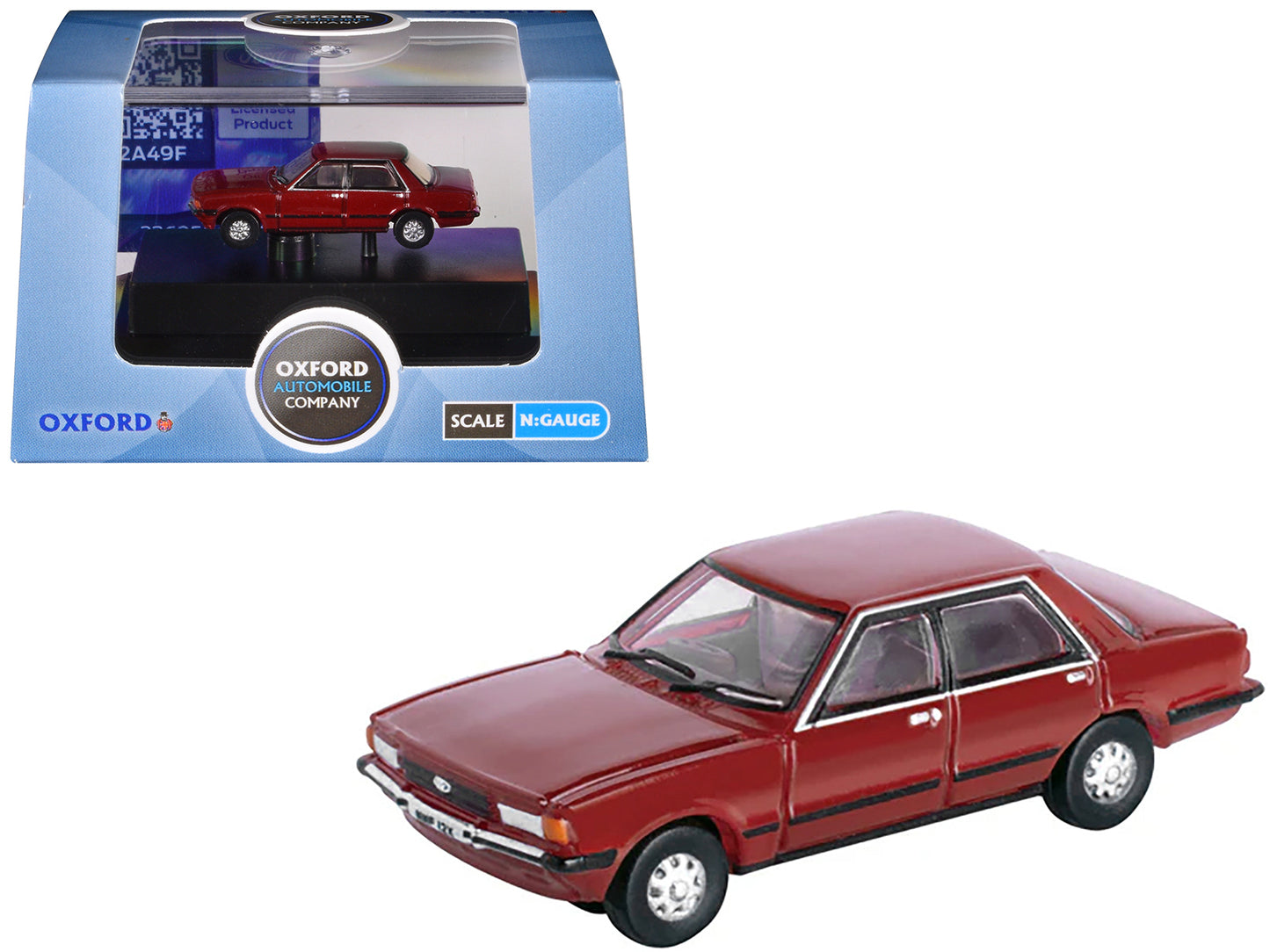 Ford Cortina MKV RHD (Right Hand Drive) Cardinal Red 1/148 (N) Scale Diecast Model Car by Oxford Diecast