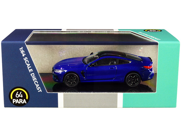 BMW M8 Coupe Marina Bay Blue Metallic with Black Top 1/64 Diecast Model Car by Paragon BMW M8 Coupe Marina Bay Blue Metallic with Black Top 1/64 Diecast Model Car by Paragon