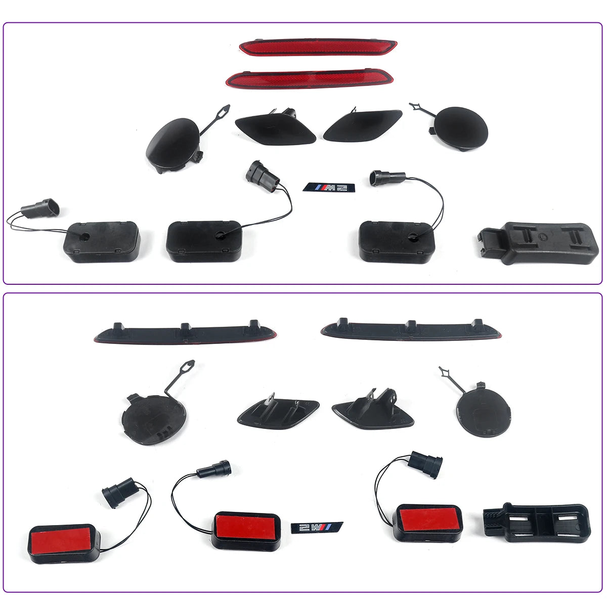 Bodykits for BMW 2 Series F22 F87 218d 220d Front Bumper Splitter Rear Diffuser Lip M2 CS Competition Style Side Skirt 2014-2021