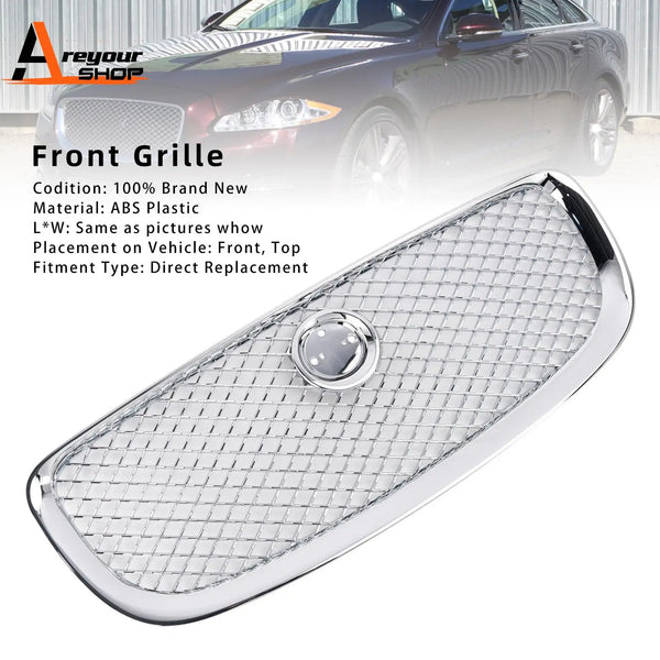 Chrome Front Bumper Grill Grille Fit for Jaguar XJ 2010 2011 2012 2013 2014 2015 Chrome Front Bumper Grill Grille Fit for Jaguar XJ 2010 2011 2012 2013 2014 2015
