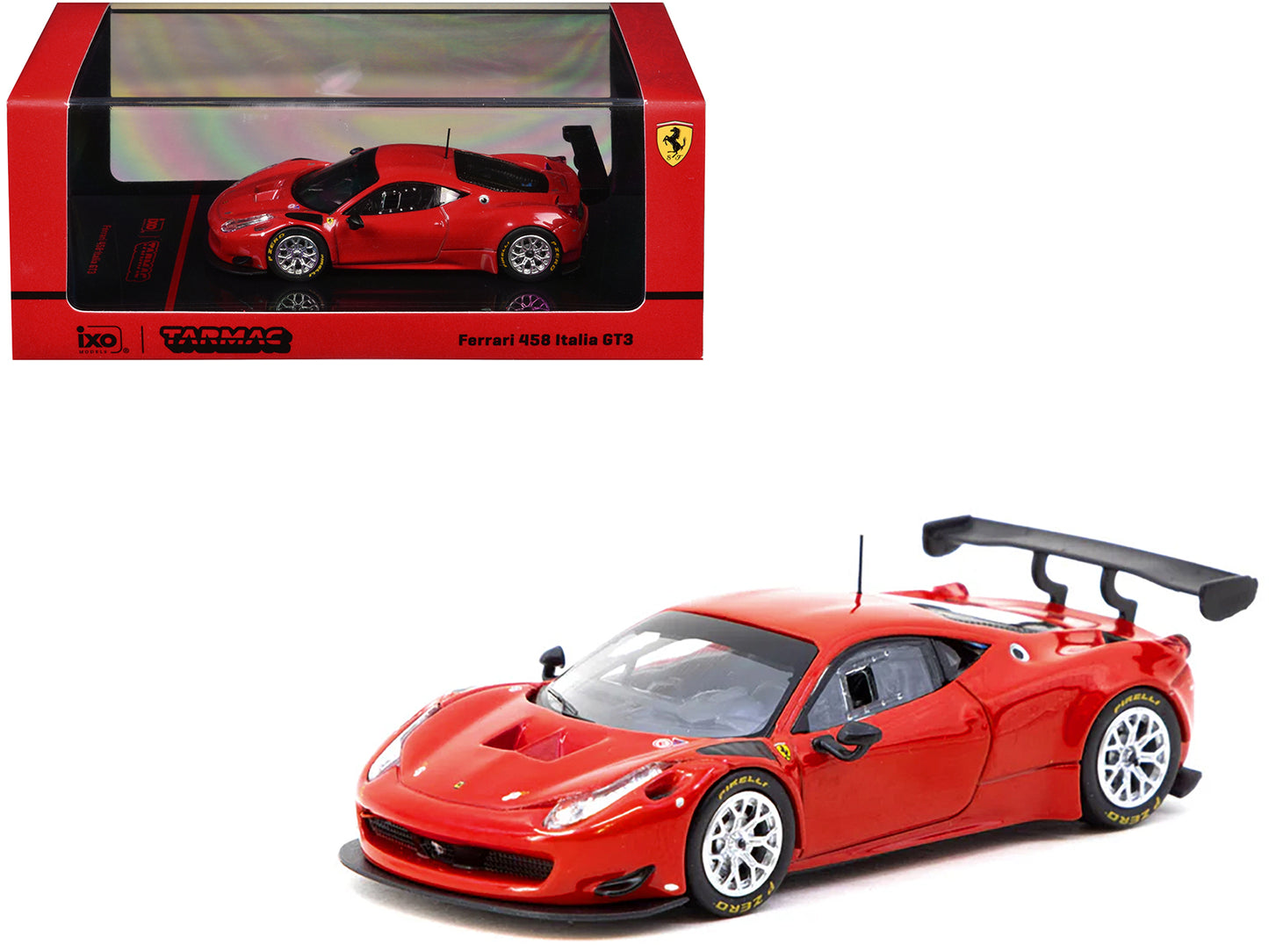 Ferrari 458 Italia GT3 Red "Road64" Series 1/64 Diecast Model Car by Tarmac Works