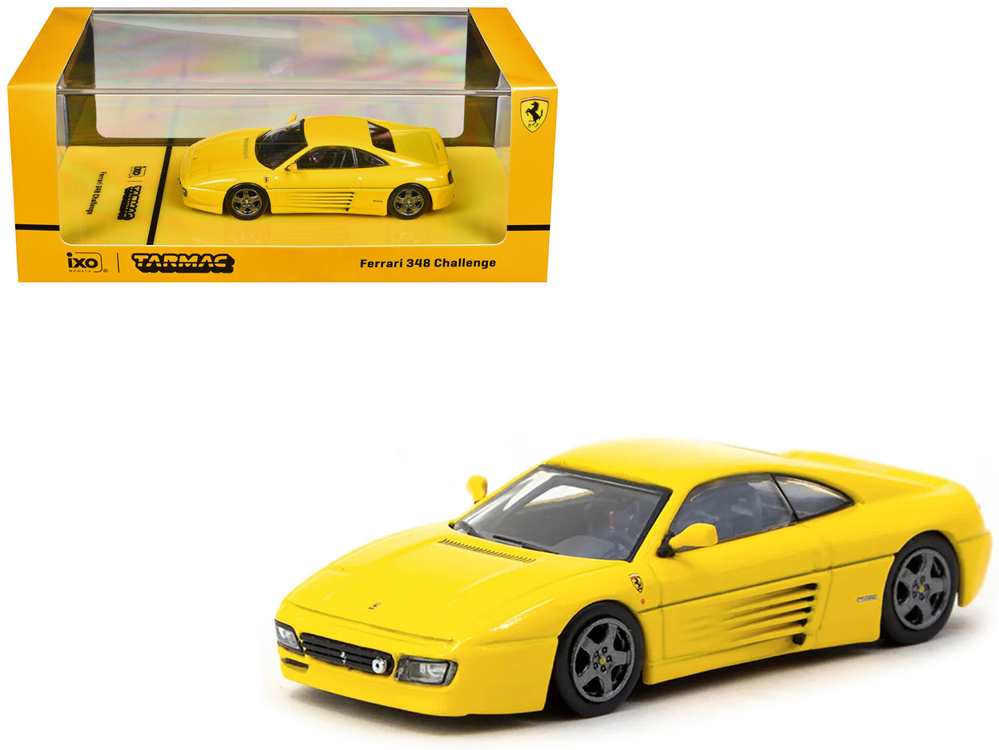 Ferrari 348 Challenge Yellow "Road64" Series 1/64 Diecast Model Car by Tarmac Works - Use code SHOPAPP15 to get 15 percent off