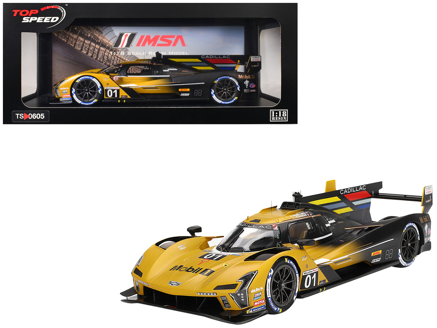 Cadillac V-Series.R #01 Sebastien Bourdais - Scott Dixon - Renger van der Zande "Cadillac Racing" 2nd Place "12 Hours of Sebring" (2024) 1/18 Model Car by Top Speed