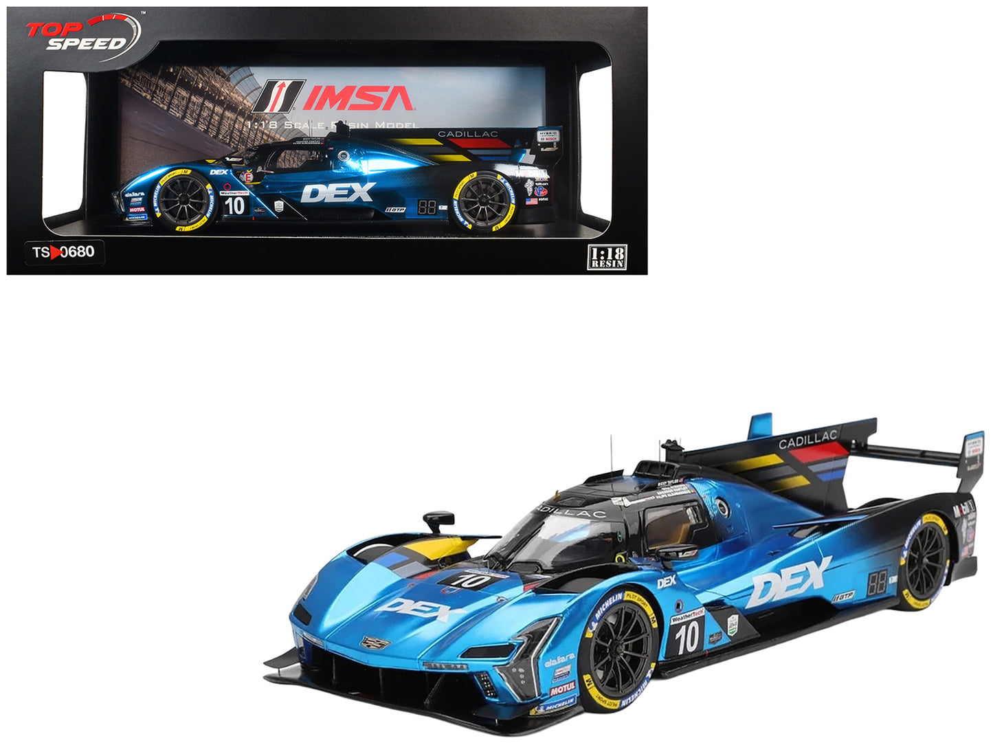 Cadillac V-Series.R #10 Filipe Albuquerque - Brendon Hartley - Will Stevens - Ricky Taylor "Cadillac Wayne Taylor Racing" IMSA "24 Hours of Daytona" (2025) 1/18 Model Car by Top Speed