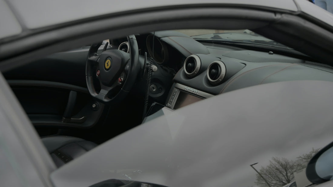Interior of a luxury sports car