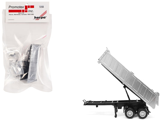 26ft Gravel Trailer Silver 1/87 (HO) Plastic Model by Promotex free shipping USA