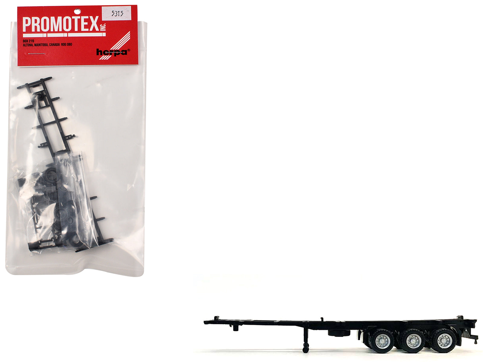 Container Chassis for 3-Axle 40ft Trailer 1/87 (HO) Plastic Model by Promotex free shipping USA