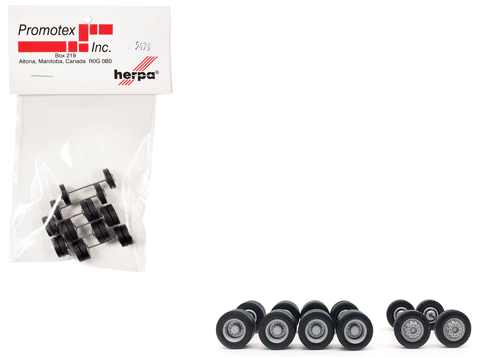 Planetary Hubs Wheel Set (2 Front and 4 Rear) 1/87 (HO) Plastic Model by Promotex free shipping USA