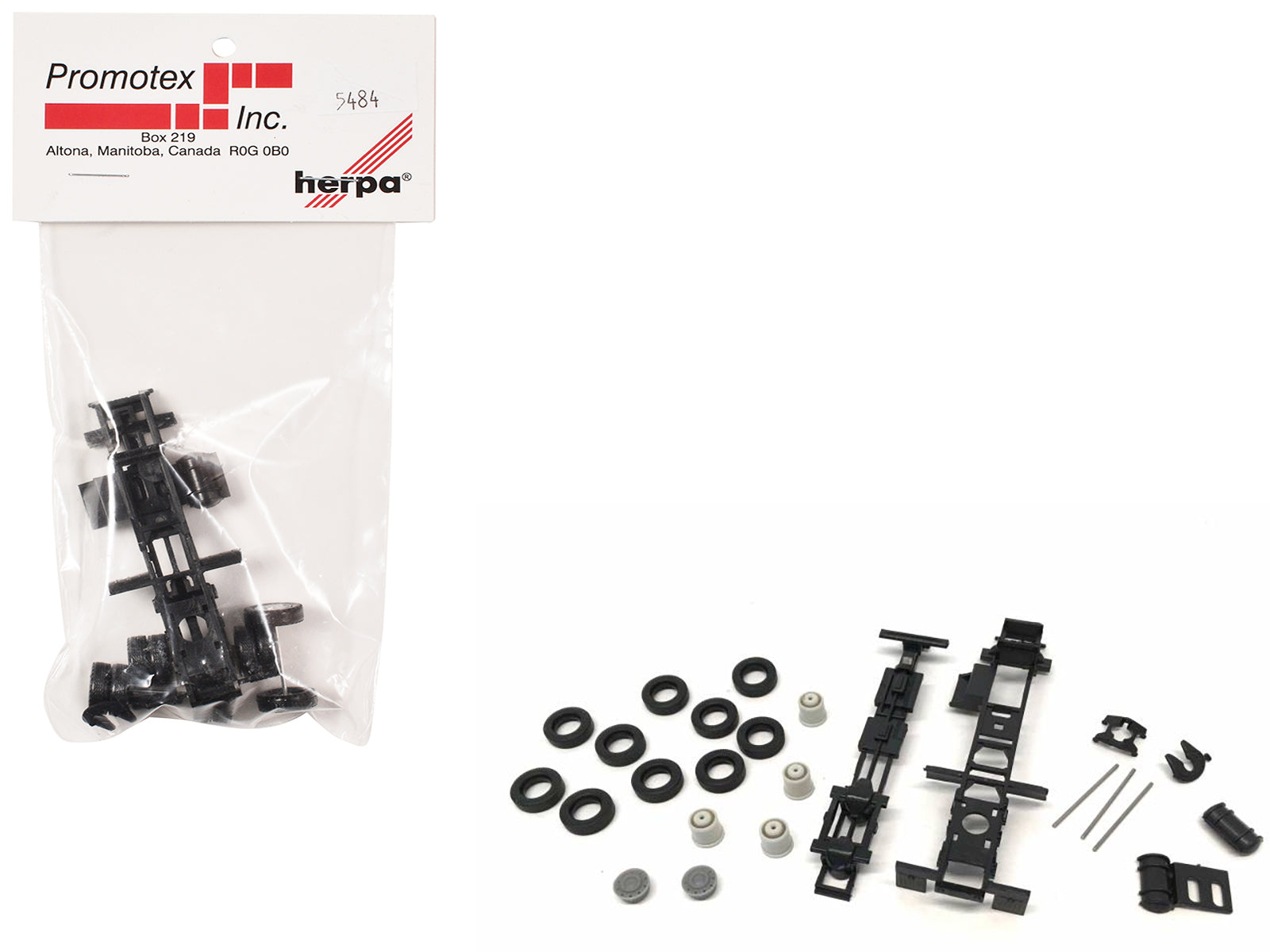 Short Chassis Kit for Kenworth Peterbilt and GMC Cabs 1/87 (HO) Plastic Model by Promotex free shipping USA