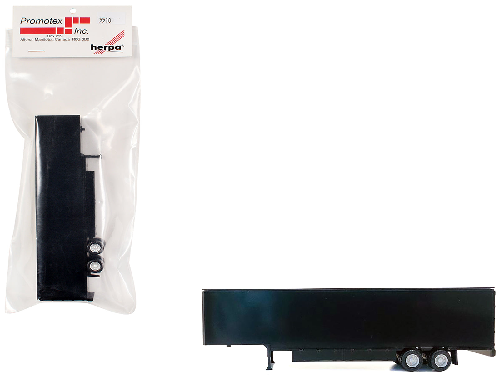 48ft Moving Van Trailer Black 1/87 (HO) Plastic Model by Promotex free shipping USA