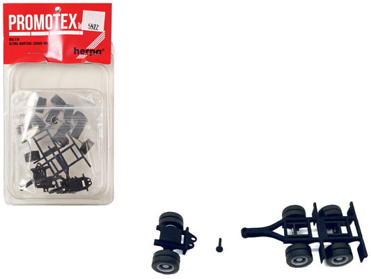 Lowboy Dual Axle Booster with Integrated Rear Axle and Fenders (2 Sets) 1/87 (HO) Plastic Model by Promotex free shipping USA