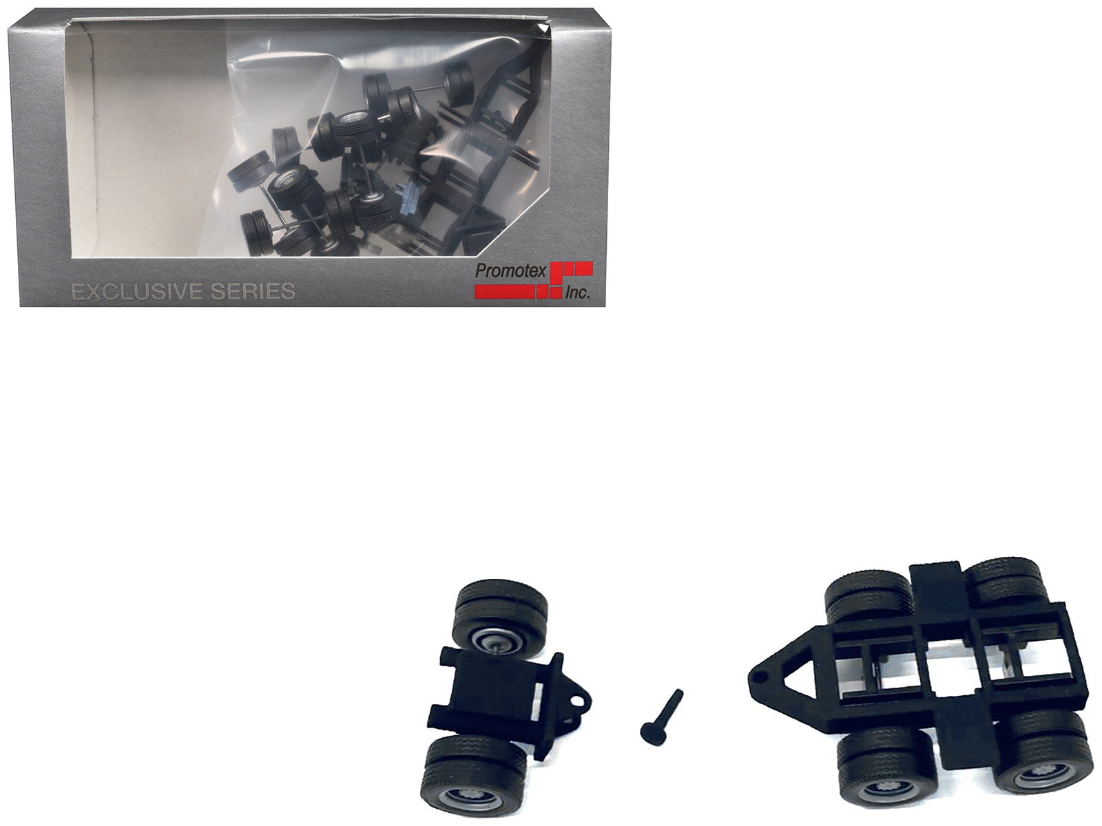Lowboy Dual Axle Booster with Integrated Rear Axle (2 Sets) 1/87 (HO) Plastic Model by Promotex free shipping USA