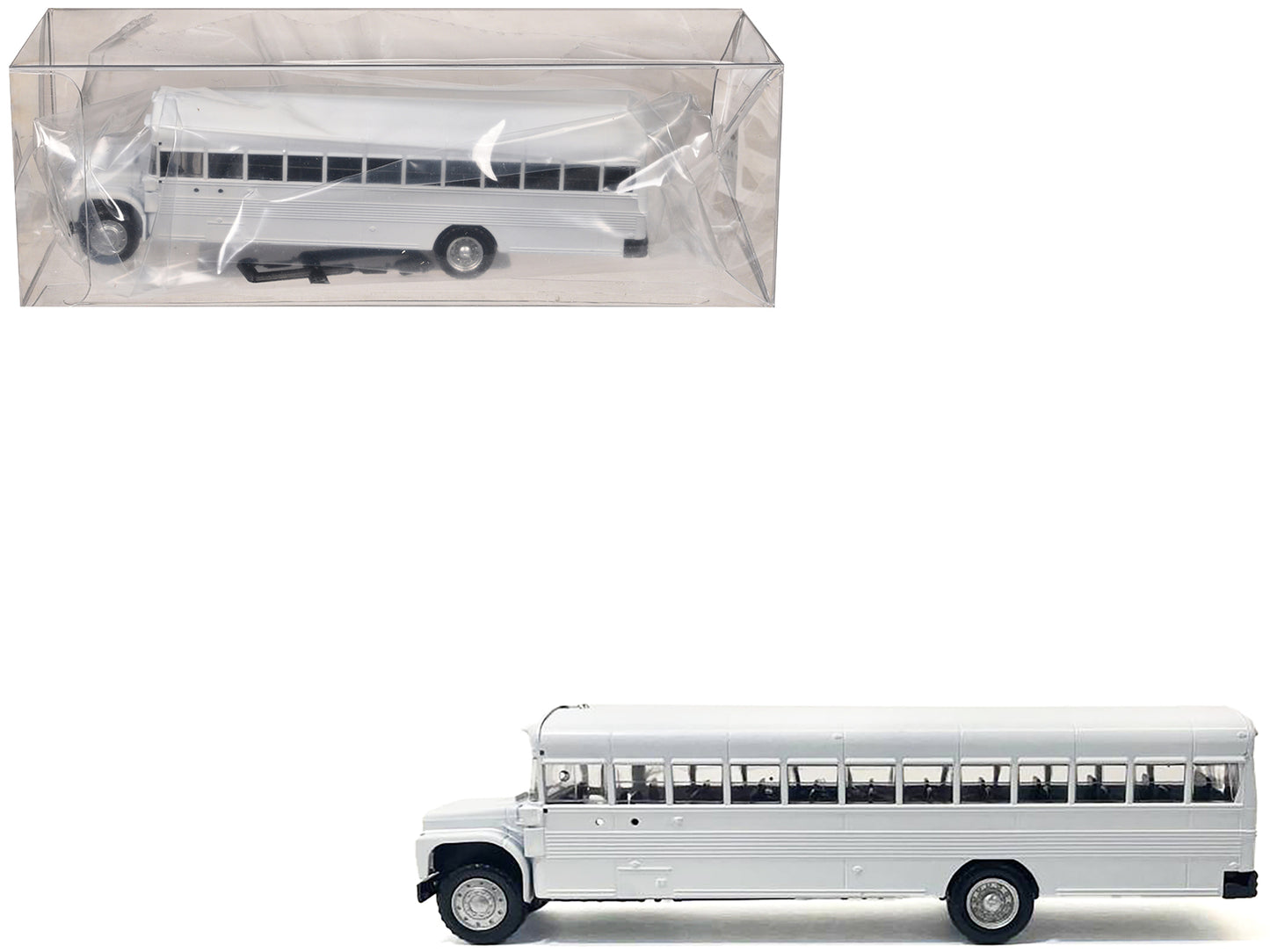 School Bus White 1/87 (HO) Plastic Model by Promotex