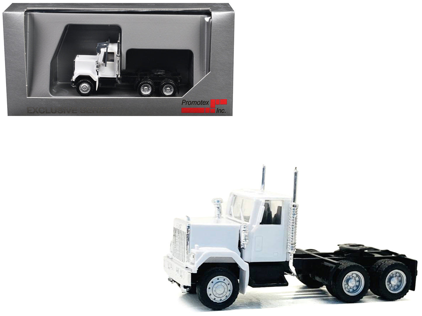 GMC Short Day Cab White 1/87 (HO) Plastic Model Car by Promotex