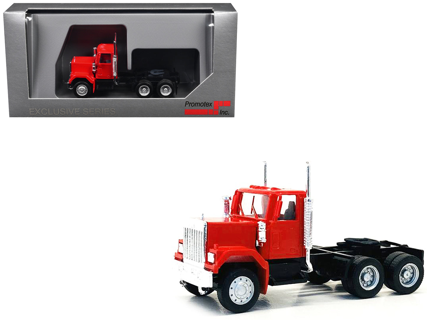 GMC Short Day Cab Red 1/87 (HO) Plastic Model Car by Promotex