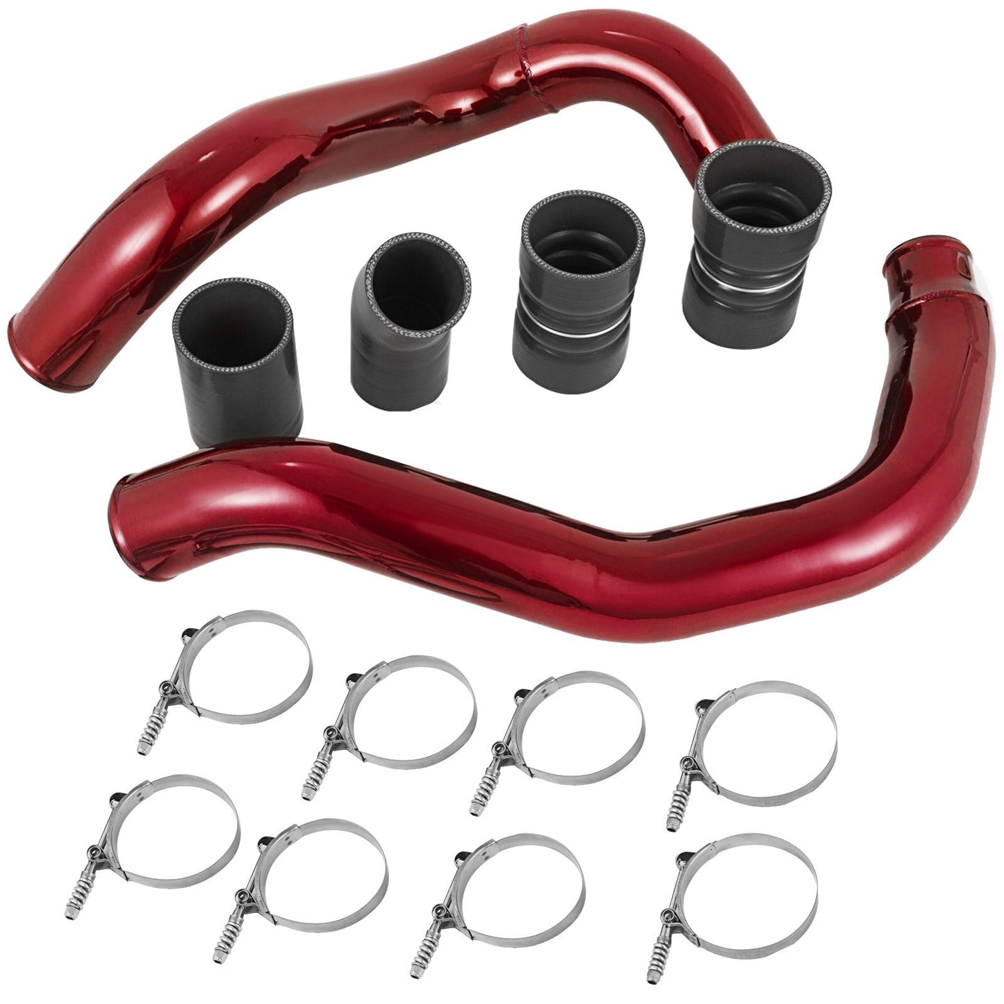 Red Turbo Intercooler Pipe Boot Kit CAC Tubes for 03-07 Ford 6.0L - Premium Intercoolers from VEVOR - Just $131.12! Shop now at Rapidvehicles