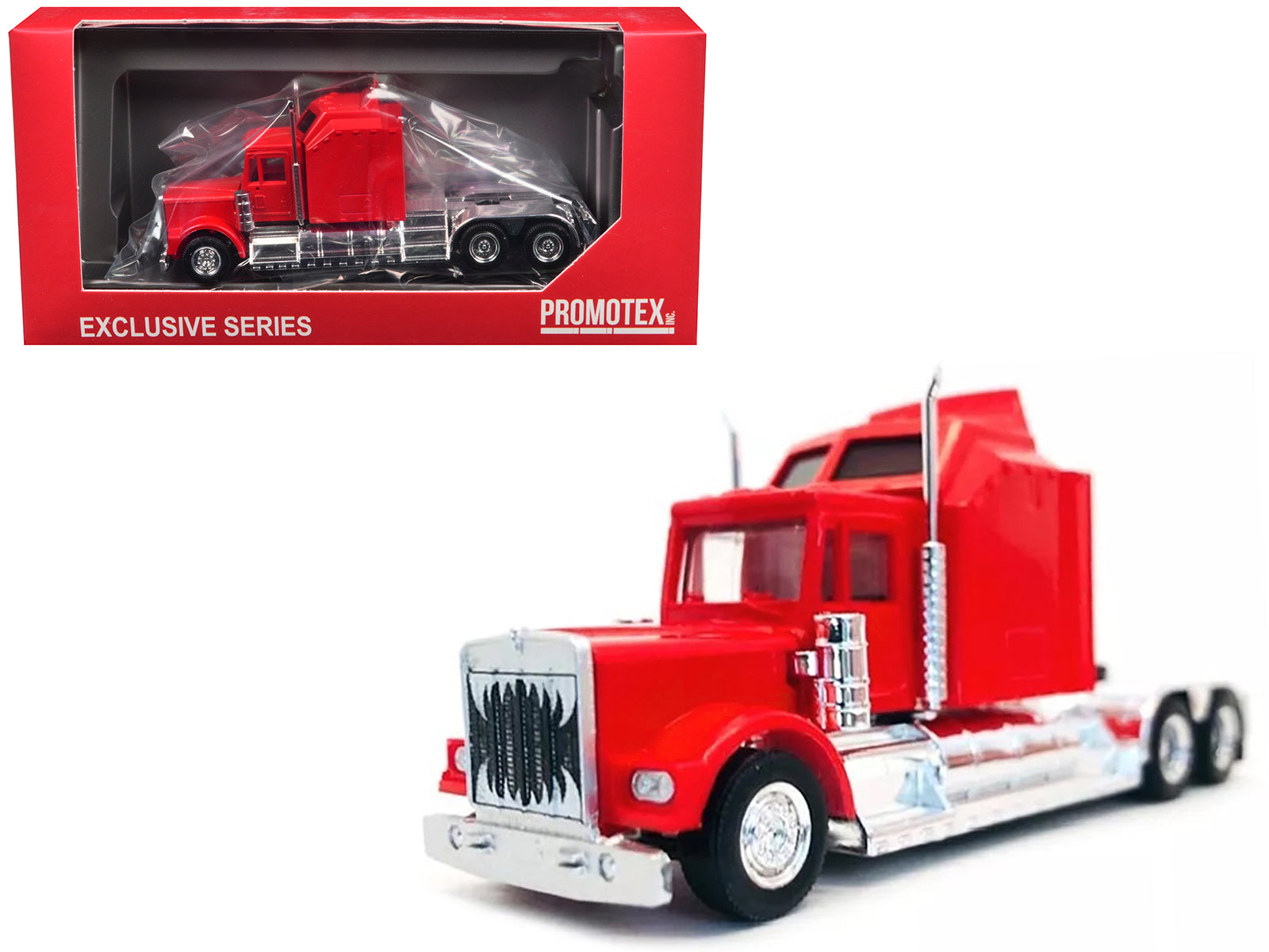 Kenworth W900 with Extra Large Sleeper Red 1/87 (HO) Plastic Model Car by Promotex free shipping USA
