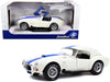 Shelby Cobra 427 S/C Convertible Wimbledon White with Blue Stripes 1/18 Diecast Model Car by Solido - Premium  from Rapidvehicles - Just $84.99! Shop now at Rapidvehicles