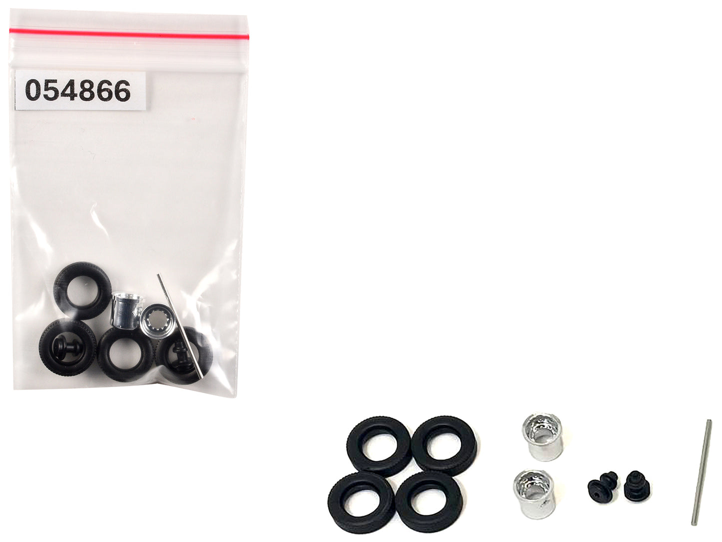 Rear Hypoid Wheelset Chrome 1/87 (HO) Plastic Model by Promotex