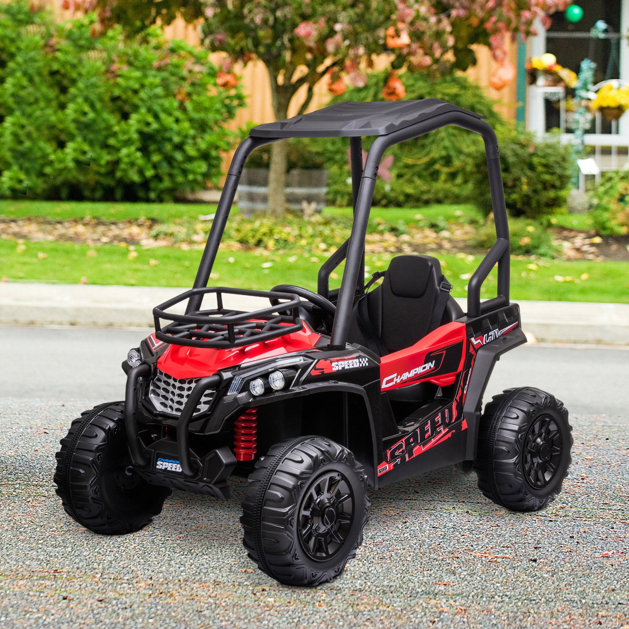 Aosom 12V Battery-powered Kids Electric Ride On Car Off-road UTV Toy - Premium Home & Garden from Taupe Shadow - Just $559.99! Shop now at Rapidvehicles